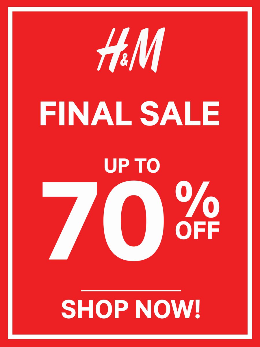 H&M final sale poster
